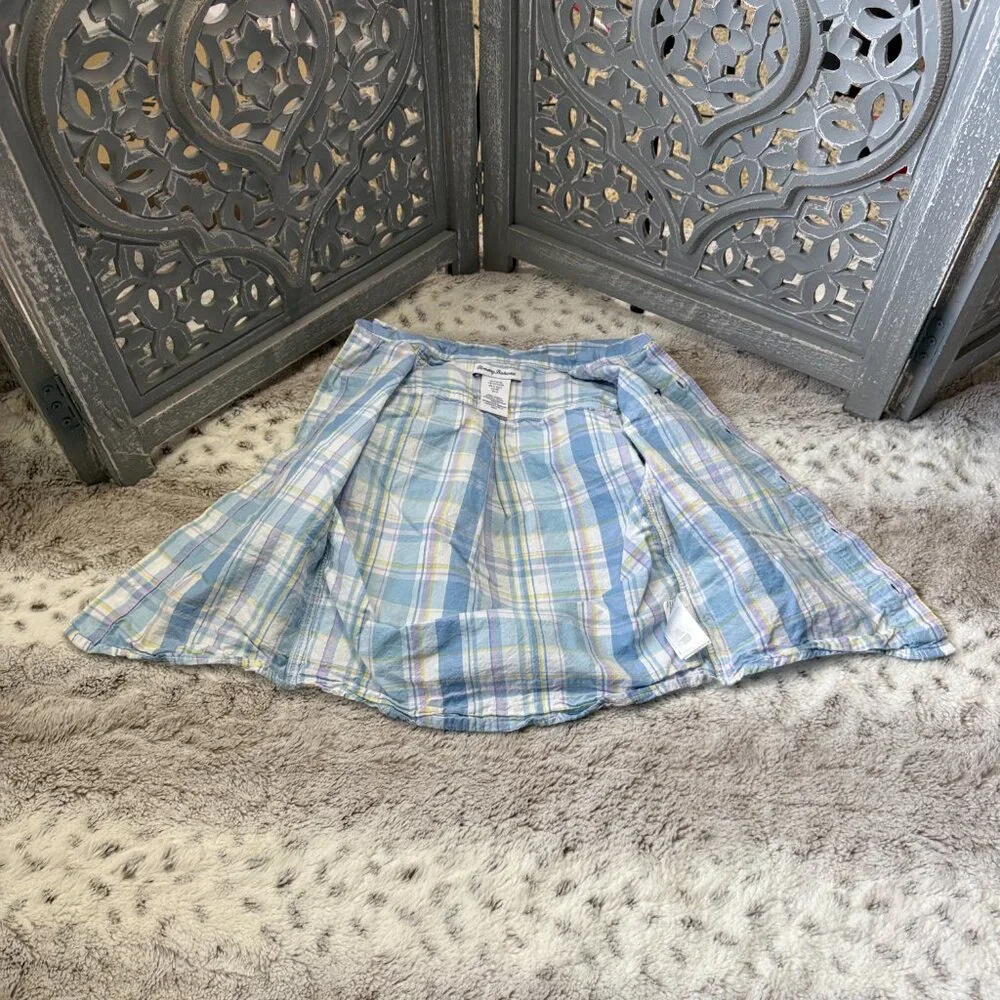 Tommy Bahama plaid button up shirt boys size 5 preppy coastal resortwear beach